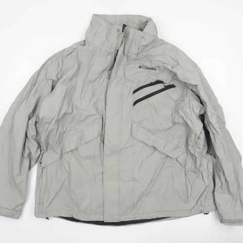 Columbia Men's Grey 2XL Interchange 3-in-1 Jacket Outdoor Full Zip