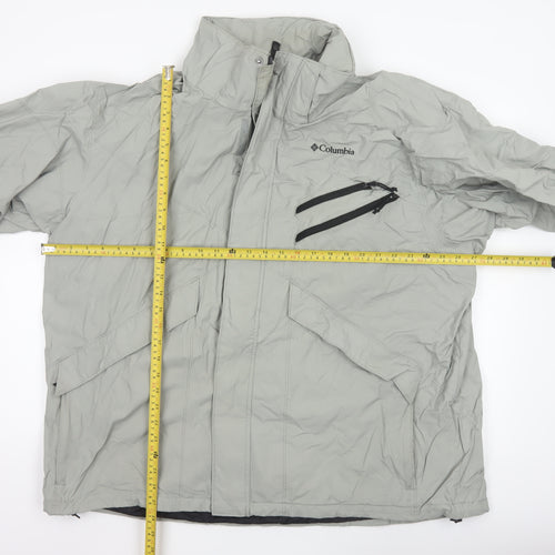 Columbia Men's Grey 2XL Interchange 3-in-1 Jacket Outdoor Full Zip
