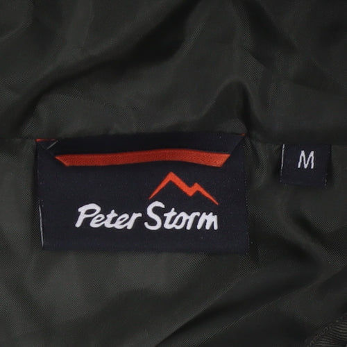 Peter Storm Men's Green M Hooded Quilted Puffer Jacket Full Zip