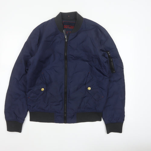 Gotcha Men’s Blue Small Nylon Insulated Bomber Jacket Full Zip
