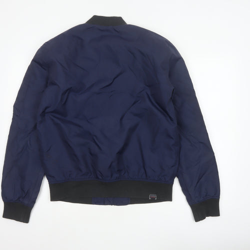 Gotcha Men’s Blue Small Nylon Insulated Bomber Jacket Full Zip