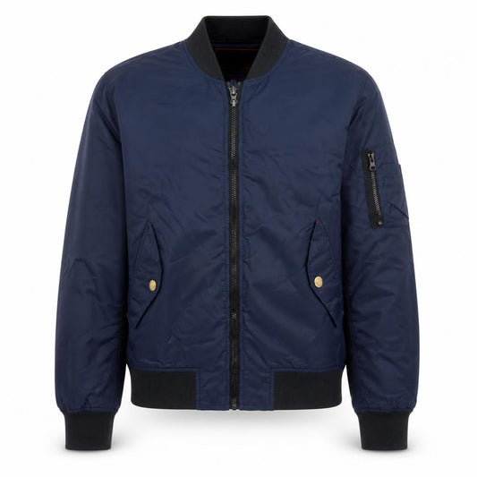 Gotcha Men’s Blue Small Nylon Insulated Bomber Jacket Full Zip