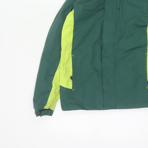 Mountain Warehouse Boys Green 11-12 Years Ski Jacket Hooded Colourblock