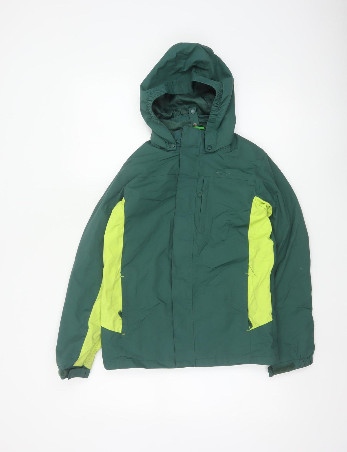 Mountain Warehouse Boys Green 11-12 Years Ski Jacket Hooded Colourblock