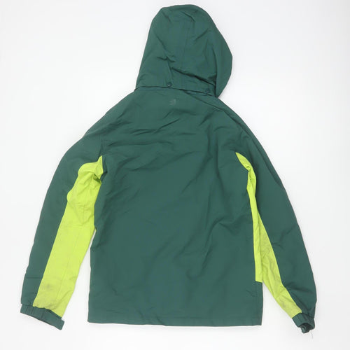Mountain Warehouse Boys Green 11-12 Years Ski Jacket Hooded Colourblock