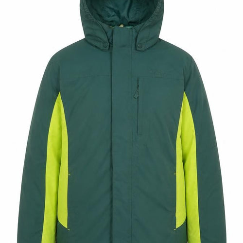 Mountain Warehouse Boys Green 11-12 Years Ski Jacket Hooded Colourblock