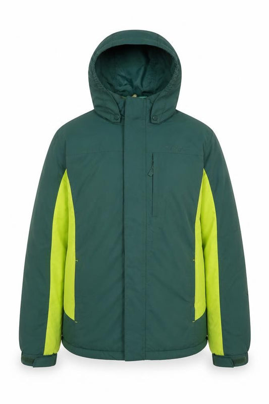 Mountain Warehouse Boys Green 11-12 Years Ski Jacket Hooded Colourblock