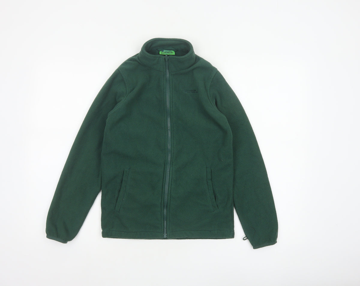 Mountain Warehouse Boys Green 11-12 Years Fleece Full Zip Jacket