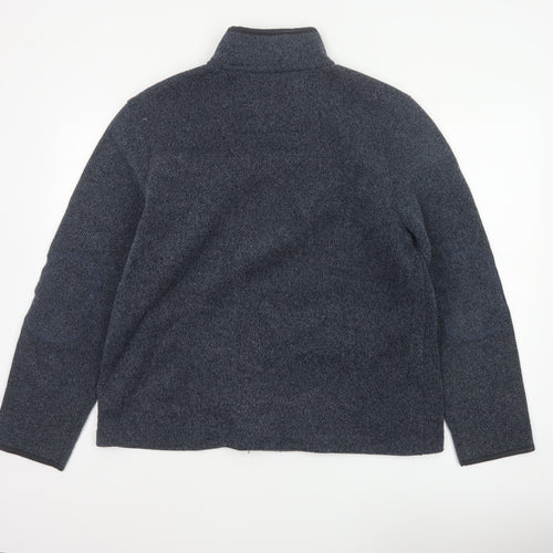 Blue Harbour Men’s Blue L 1/4 Zip Fleece Sweatshirt Pockets
