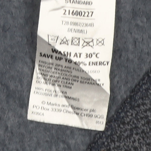 Blue Harbour Men’s Blue L 1/4 Zip Fleece Sweatshirt Pockets