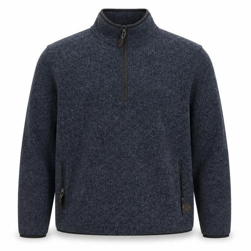 Blue Harbour Men’s Blue L 1/4 Zip Fleece Sweatshirt Pockets