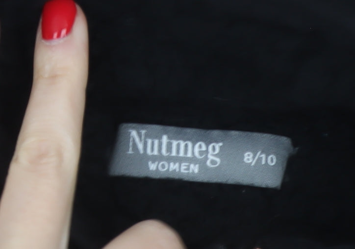 Nutmeg Women Black Size 8/10 Fleece Half Zip Pullover Sweatshirt