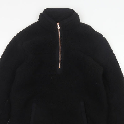 Nutmeg Women Black Size 8/10 Fleece Half Zip Pullover Sweatshirt