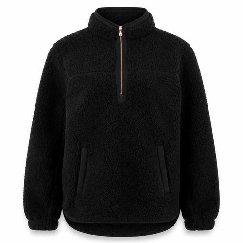 Nutmeg Women Black Size 8/10 Fleece Half Zip Pullover Sweatshirt