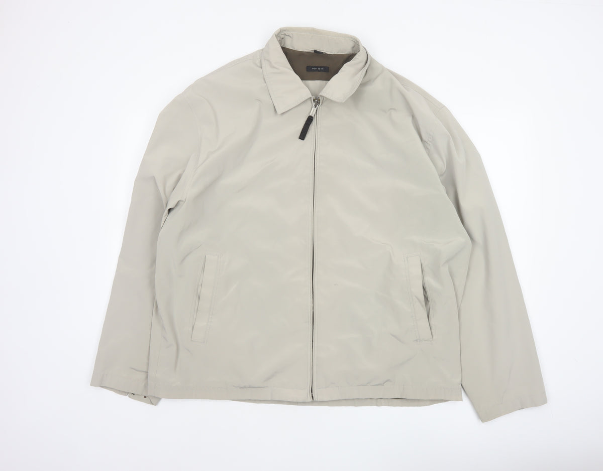 Claiborne Men’s Beige XL Full Zip Lined Basic Jacket