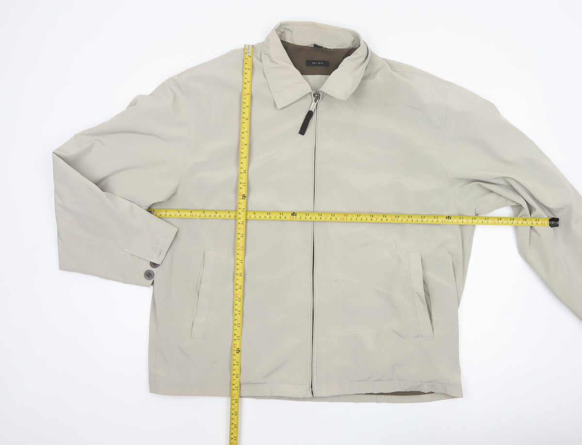 Claiborne Men’s Beige XL Full Zip Lined Basic Jacket