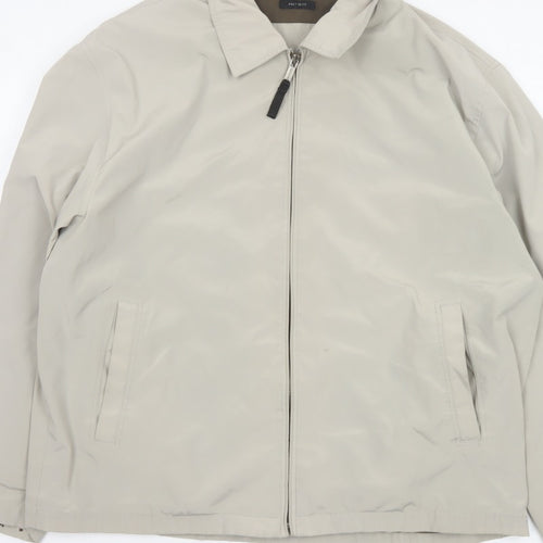 Claiborne Men’s Beige XL Full Zip Lined Basic Jacket