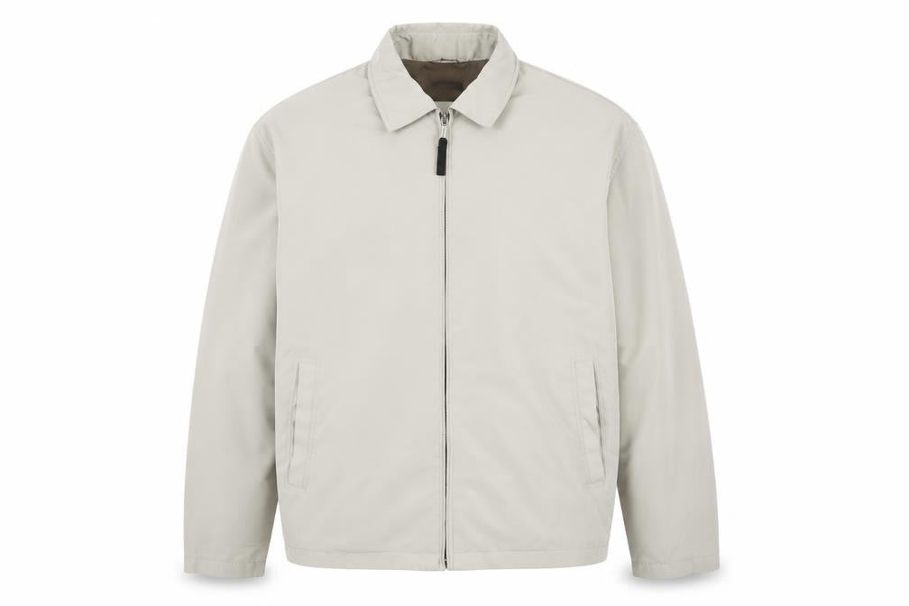 Claiborne Men’s Beige XL Full Zip Lined Basic Jacket