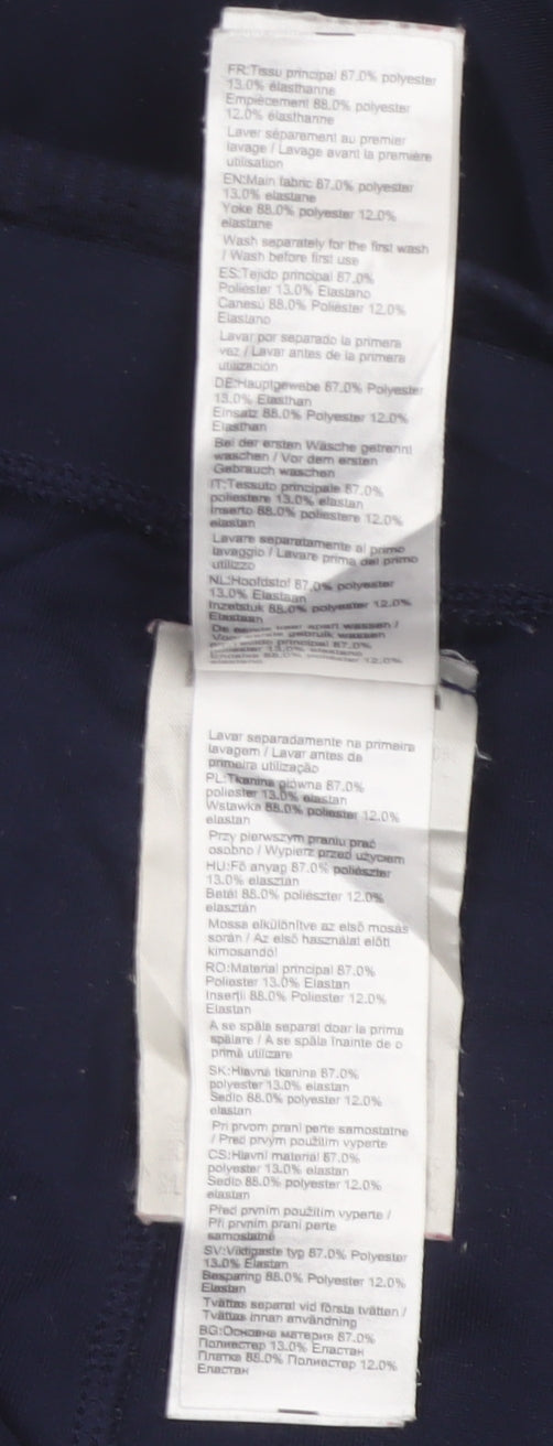 Additional view of Decathlon women’s blue l gym training colourblock pocket leggings