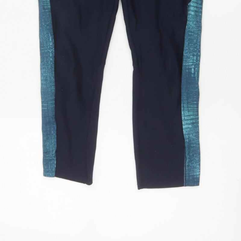 Additional view of Decathlon women’s blue l gym training colourblock pocket leggings