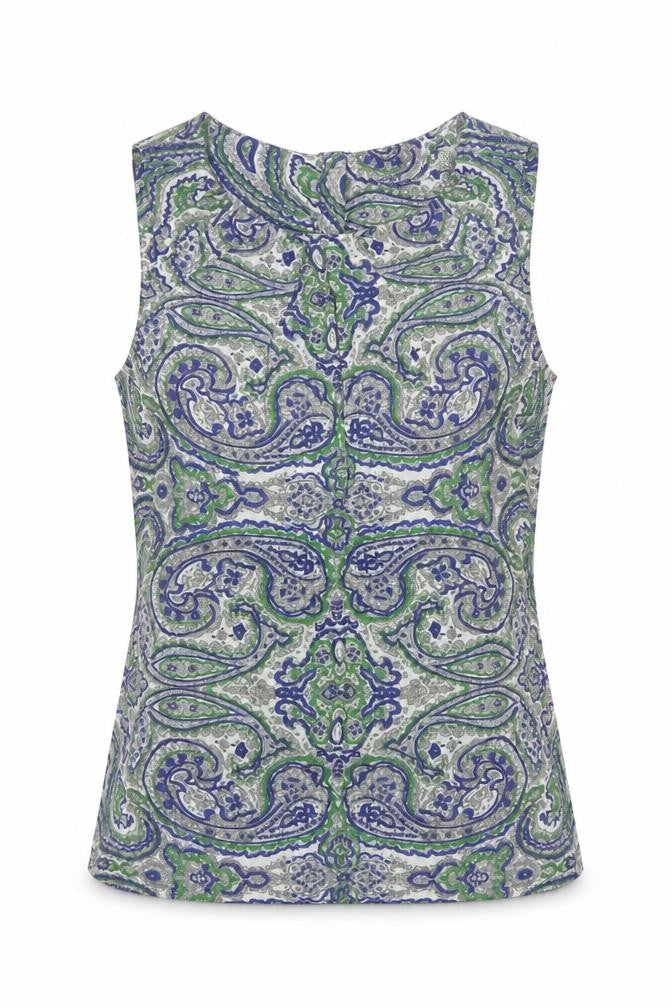 Dorothy Perkins Women Multicoloured Paisley Sleeveless Blouse UK 12