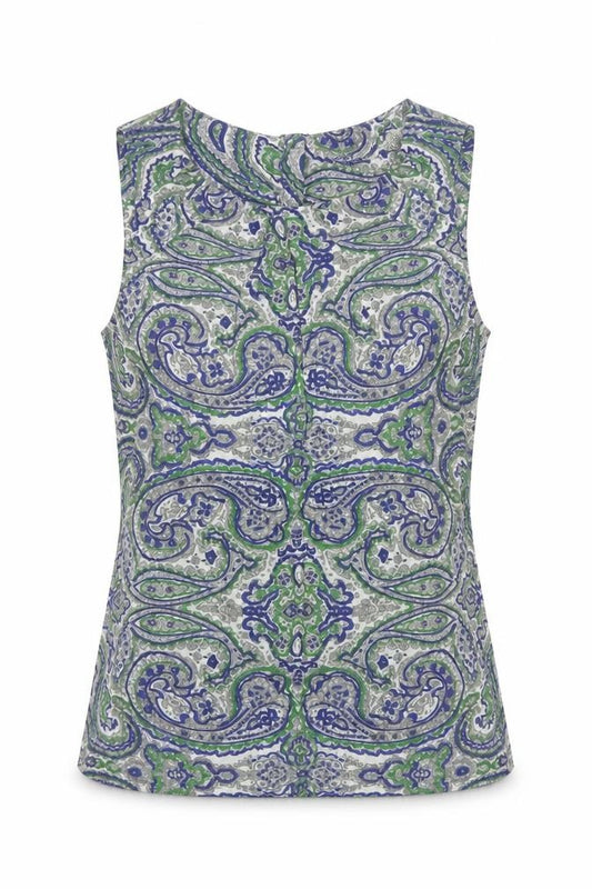 Dorothy Perkins Women Multicoloured Paisley Sleeveless Blouse UK 12