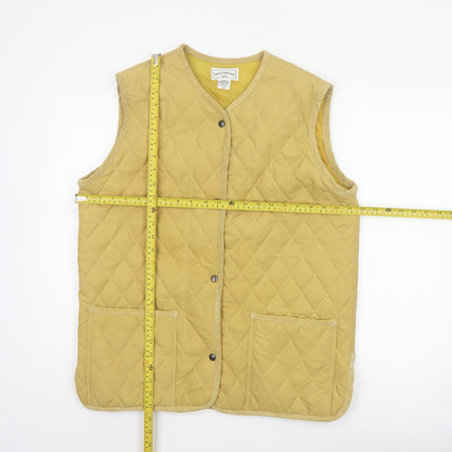 New Contal Roma Men Yellow M Quilted Cotton Waistcoat Padded
