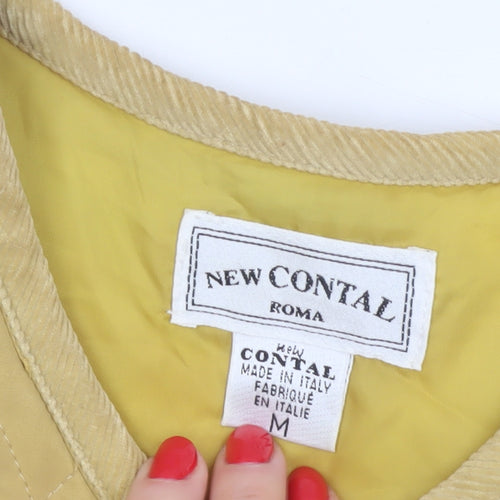 New Contal Roma Men Yellow M Quilted Cotton Waistcoat Padded