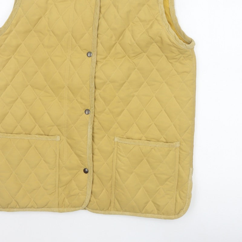 New Contal Roma Men Yellow M Quilted Cotton Waistcoat Padded