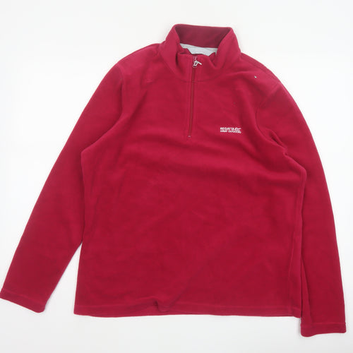 Regatta Women's Red UK 16 1/4 Zip Fleece Pullover Sweatshirt