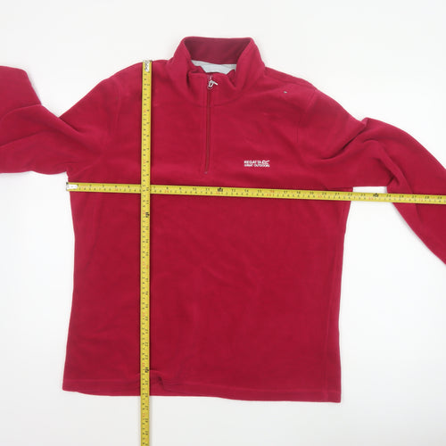 Regatta Women's Red UK 16 1/4 Zip Fleece Pullover Sweatshirt