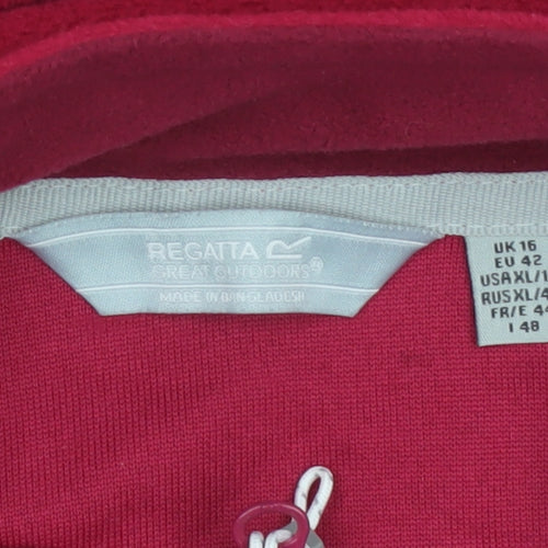 Regatta Women's Red UK 16 1/4 Zip Fleece Pullover Sweatshirt