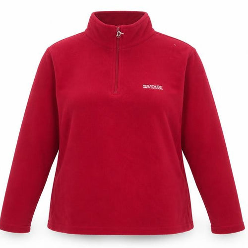 Regatta Women's Red UK 16 1/4 Zip Fleece Pullover Sweatshirt