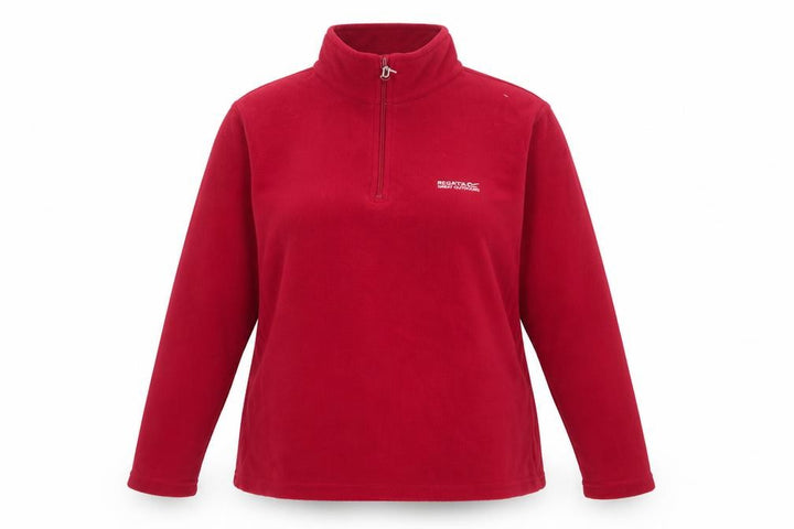 Regatta Women's Red UK 16 1/4 Zip Fleece Pullover Sweatshirt