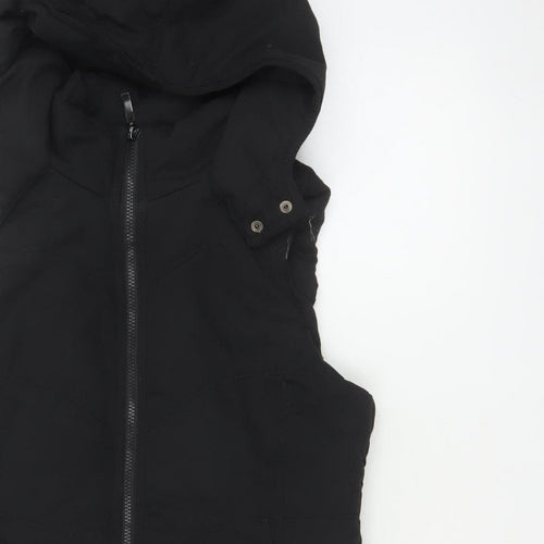 New Look Women Black UK 12 Hooded Padded Puffer Waistcoat Zip