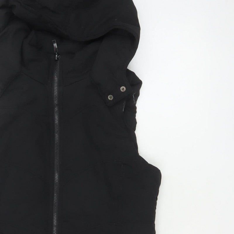 New Look Women Black UK 12 Hooded Padded Puffer Waistcoat Zip
