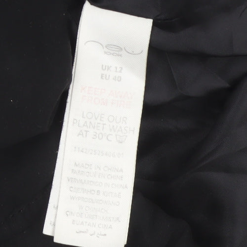 New Look Women Black UK 12 Hooded Padded Puffer Waistcoat Zip