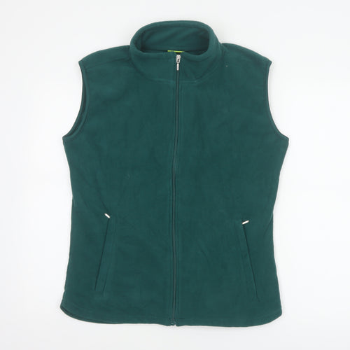 Yorkshire Racing Co Womens Green M Fleece Waistcoat Full Zip Pockets