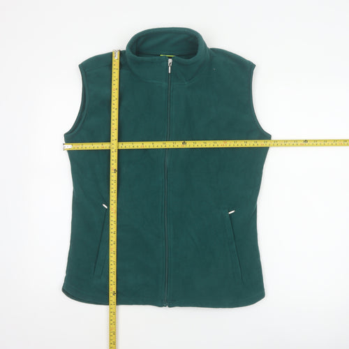 Yorkshire Racing Co Womens Green M Fleece Waistcoat Full Zip Pockets
