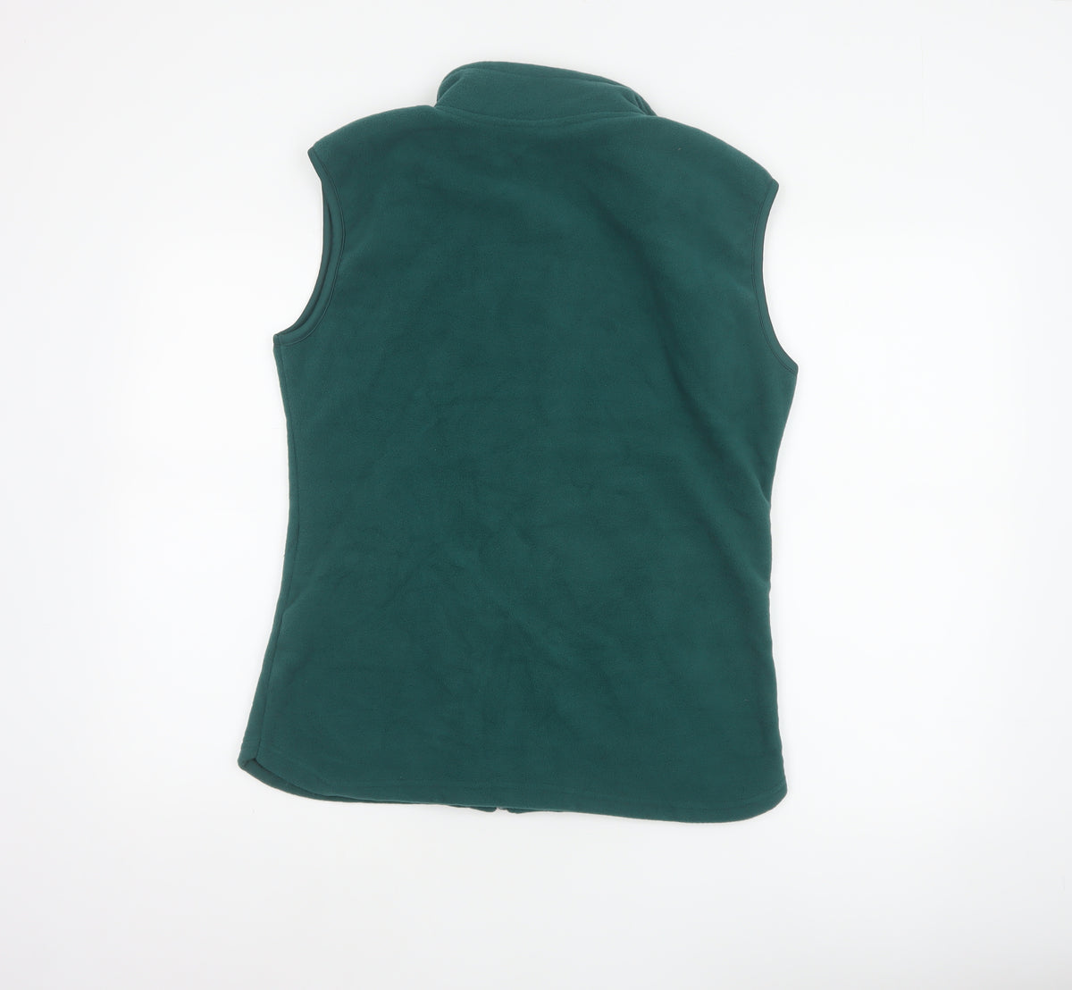 Yorkshire Racing Co Womens Green M Fleece Waistcoat Full Zip Pockets