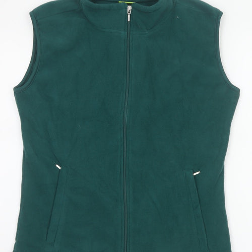 Yorkshire Racing Co Womens Green M Fleece Waistcoat Full Zip Pockets