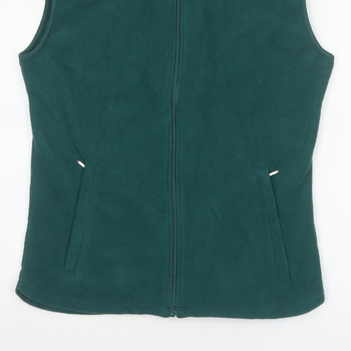 Yorkshire Racing Co Womens Green M Fleece Waistcoat Full Zip Pockets