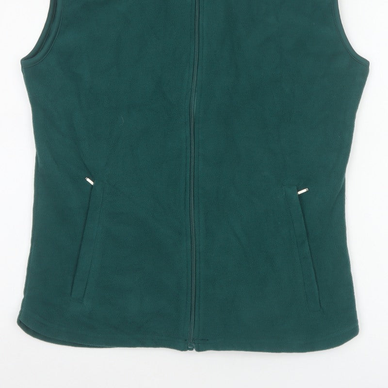 Yorkshire Racing Co Womens Green M Fleece Waistcoat Full Zip Pockets