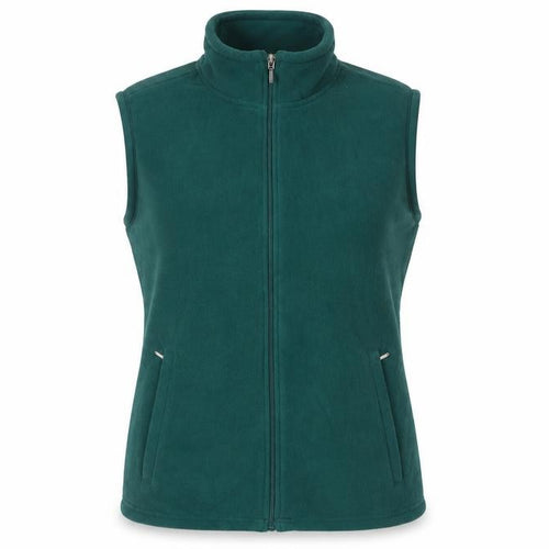 Yorkshire Racing Co Womens Green M Fleece Waistcoat Full Zip Pockets