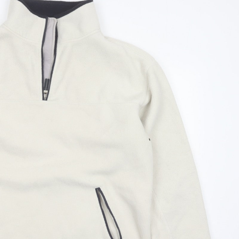 SE Active Men's Ivory XL Pullover 1/4 Zip Fleece Sweatshirt