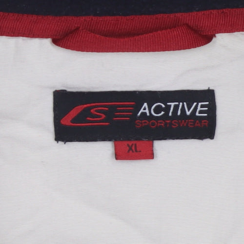 SE Active Men's Ivory XL Pullover 1/4 Zip Fleece Sweatshirt