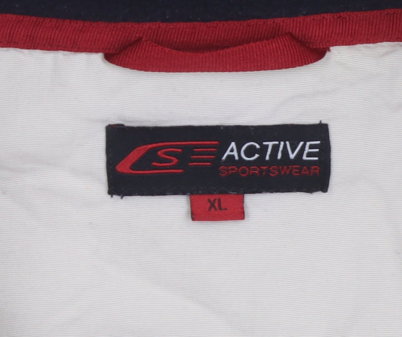 SE Active Men's Ivory XL Pullover 1/4 Zip Fleece Sweatshirt
