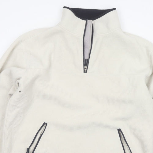 SE Active Men's Ivory XL Pullover 1/4 Zip Fleece Sweatshirt