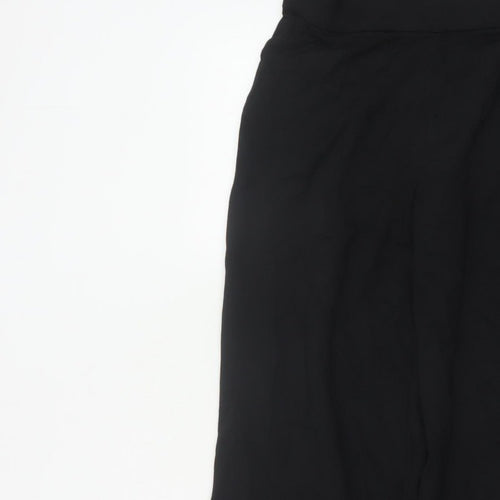 Marks & Spencer Women’s Black Size 10 Short Wide-Leg Trousers