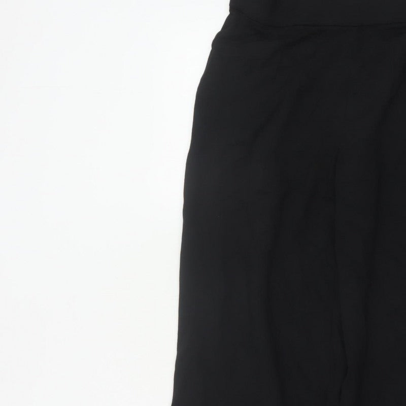 Marks & Spencer Women’s Black Size 10 Short Wide-Leg Trousers